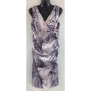 London Times Petite Women's Dress 12 Pencil Purple